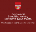 Mestská časť Bratislava-Nové Mesto oznamuje, že dňa 21.02.2024 (streda) od 16:30 hod. sa uskutoční osobné vypočutie na pozíciu „Riaditeľ/Riaditeľka Strediska kultúry B…