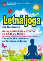 Letná joga na Kuchajde sa posúva zo štvrtka na stredu, cvičí sa od 18.00 do 19.00