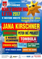 KULTÚRNE LETO 2017 V NOVOM MESTE otvoria Jana Kirschner, Peter Bič Project a veľkolepý ohňostroj