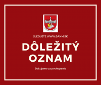 POZOR, ZMENA! Miestny úrad dočasne ruší stránkové hodiny, oddelenia v prípade potreby kontaktujte telefonicky alebo mailom