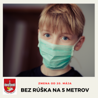 Od 20. mája môžeme vonku zložiť rúško. Musíme však dodržať 5-metrový odstup