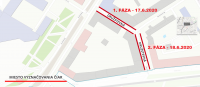 Na Družstevnej ulici maľujeme 17. a 18. júna parkovacie čiary pre pilotný projekt rezidentského parkovania
