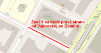 V pondelok 3. augusta maľujeme parkovacie čiary na Českej ulici, značiť sa bude pravá strana od Vajnorskej po Osadnú