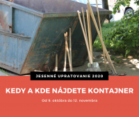 Jesenné upratovanie je tu! Kde vo svojom okolí nájdete kontajnery