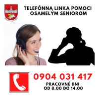 Osamelí seniori z Nového Mesta môžu využívať telefonickú linku pomoci. Volajte 0904 031 417