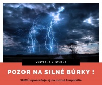 Pozor, od 18.00 h hrozia v Bratislave silné búrky s krúpami!