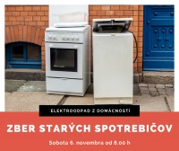 Nezabudnite si do 3. novembra objednať odvoz elektroodpadu z domu. Zber je už túto sobotu