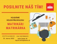 Mestská časť Bratislava-Nové Mesto hľadá záujemcov na pracovnú pozíciu matrikár/matrikárka