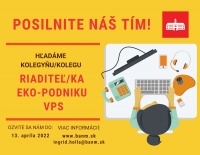 Výberové konanie na obsadenie funkcie riaditeľ/ka EKO-podniku VPS