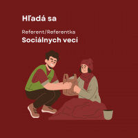 Referent/ Referentka sociálnych vecí