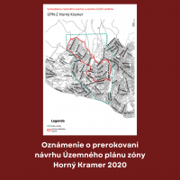 Oznámenie o prerokovaní  nového návrhu Územného plánu zóny Horný Kramer 2020