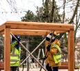 Primátor hlavného mesta SR Bratislavy Matúš Vallo, starosta mestskej časti Bratislava-Nové Mesto Matúš Čupka a poslanci miestneho zastupiteľstva ešte pred vianočnými s…