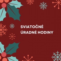 Miestny úrad Nové Mesto bude fungovať v sviatočnom režime