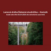 Lanová dráha Železná studnička – Kamzík bude odo dňa 04.01.2024 do odvolania uzavretá