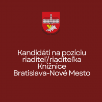 Kandidáti na pozíciu riaditeľa/riaditeľky Knižnice Bratislava-Nové Mesto