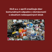 Zber komunálnych odpadov z domácností s obsahom nebezpečných látok v sobotu 20.4.2024