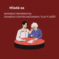 Referent/Referentka Denného centra Račianska "Zlatý Dážď"  