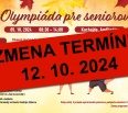 Z dôvodu hláseného nepriaznivého počasia sa podujatie Olympiáda pre seniorov presunulo na nový termín - 12. októbra 2024, program zostáva v rovnakom rozsahu.

Mestsk…
