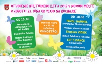 V sobotu otvoríme Kultúrne leto 2012. S Hammelom aj Vidiekom