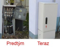 Zničená rozvodná skriňa zmizla