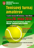 Hráte tenis? Pozývame vás na novomestský turnaj amatérov