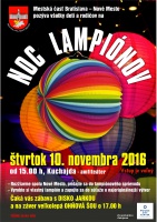 Pozývame vás na NOC LAMPIÓNOV s Disko Jarkou a ohňovou šou. Vo štvrtok 10. novembra na Kuchajde!
