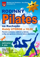 Novinka na Kuchajde! PILATES pre rodičov s deťmi, cvičí sa každý letný utorok o 10.00 h