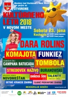 OTVORENIE KULTÚRNEHO LETA 2018 V NOVOM MESTE. Dara Rolins, Komajota, Funkiez či Stredovek naživo už v sobotu 23. júna na Kuchajde!