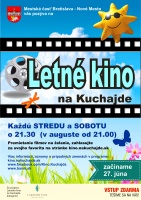 LETNÉ KINO NA KUCHAJDE už po ôsmy raz! Premietame každú letnú stredu a sobotu večer