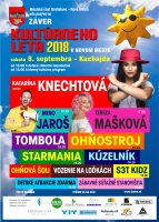 KATKA KNECHTOVÁ, MIRO JAROŠ, TEREZA MAŠKOVÁ, OHŇOSTROJ! Pozývame vás na Záver Kultúrneho leta 2018 na Kuchajde