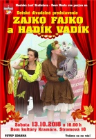 Pozývame vás na detské divadelné predstavenie Zajko Fajko a hadík Vadík. Vstup zdarma!
