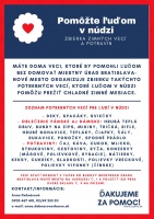 Zbierka šatstva a iných potrebných vecí pre ľudí bez domova