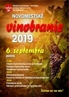 POZOR ZMENA!!! Pozývame vás na Novomestské vinobranie 2019