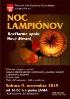 Pozývame vás na Noc lampiónov 2019. V sobotu 9. novembra v parku Jama