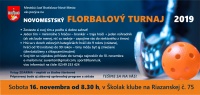 Zostavte si svoj tím! Pozývame vás na Novomestský florbalový turnaj – 16. novembra v Školak klube