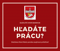 Mestská časť Bratislava-Nové Mesto hľadá záujemcu na pracovnú pozíciu Asistent koordinátora Komunitného centra
