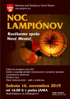 Pozývame vás na Noc lampiónov 2019. V sobotu 16. novembra v parku Jama